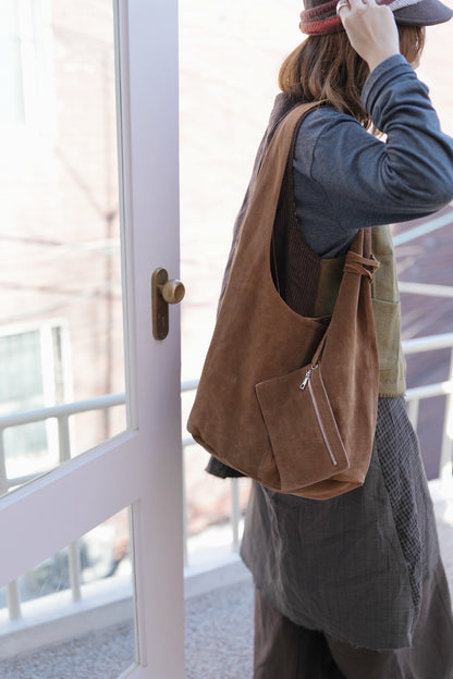 MZ934 SAINT SUEDE BAG WITH COINS BAG