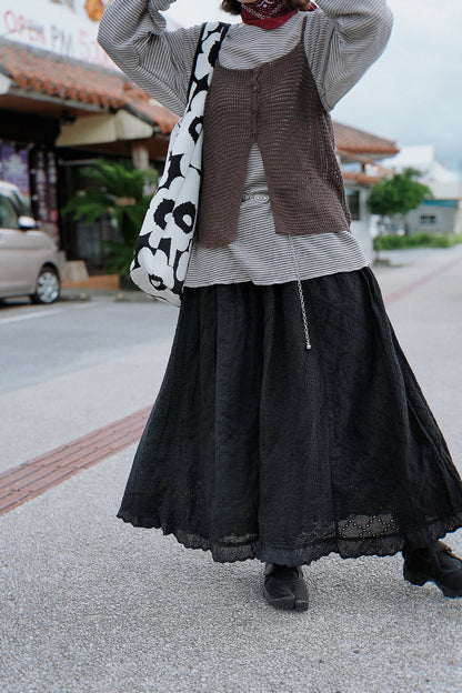 MB047 STRIPED SHEER LONG TEE