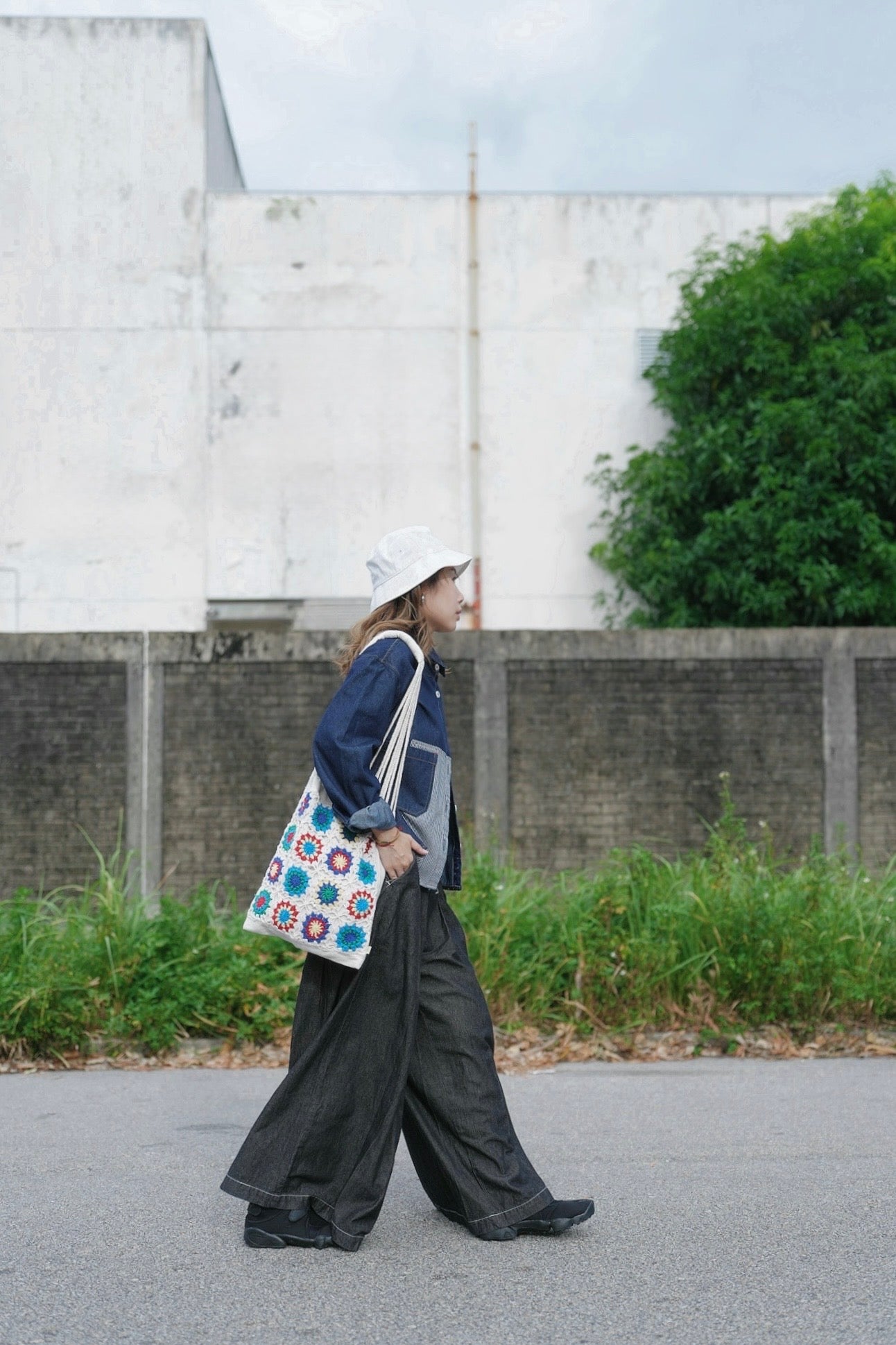 NA456 ETHNIC CROCHET TOTE BAG / 3 COLORS