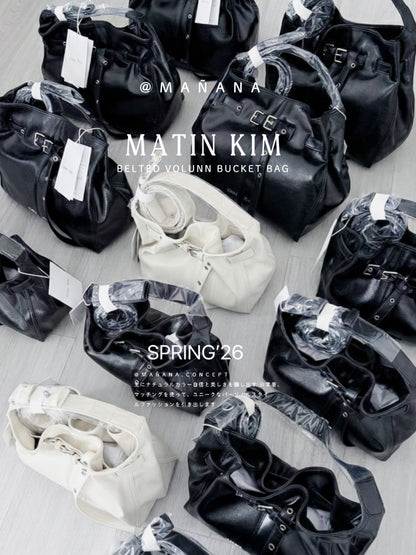 MATIN KIM BELTED VOLUNN BUCKET BAG