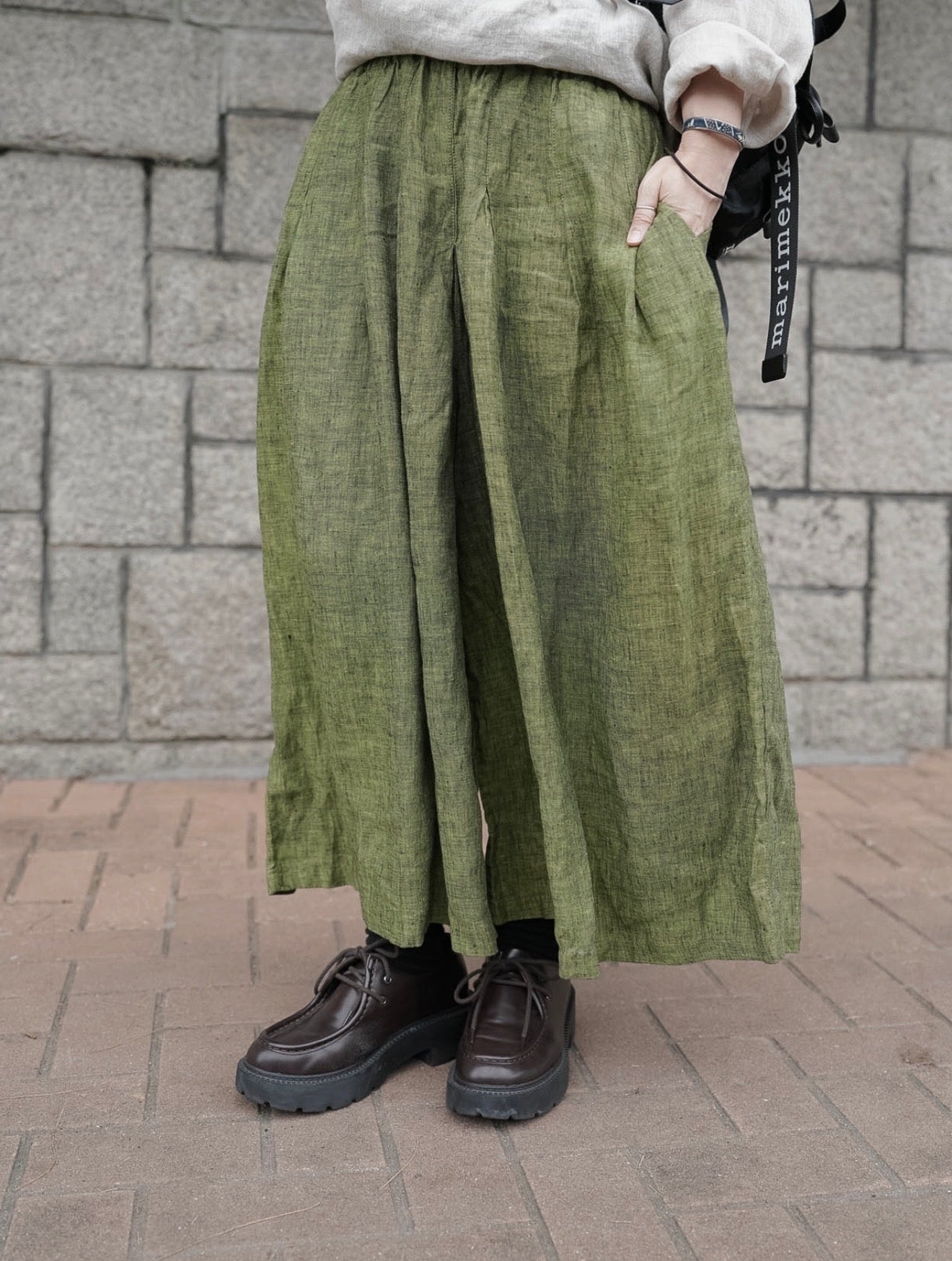 MZ997 LIGHT-WEIGHT LINEN CULOTTES