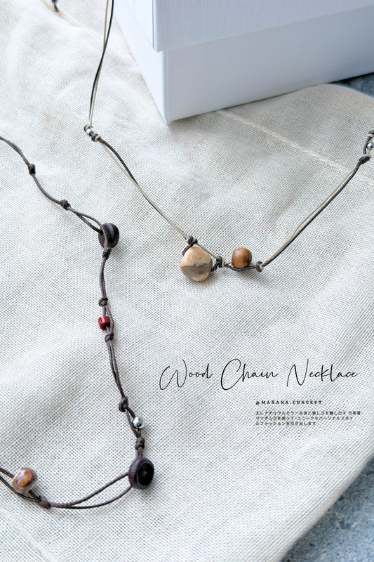 MZ962 WOOD CHAIN NECKLACE