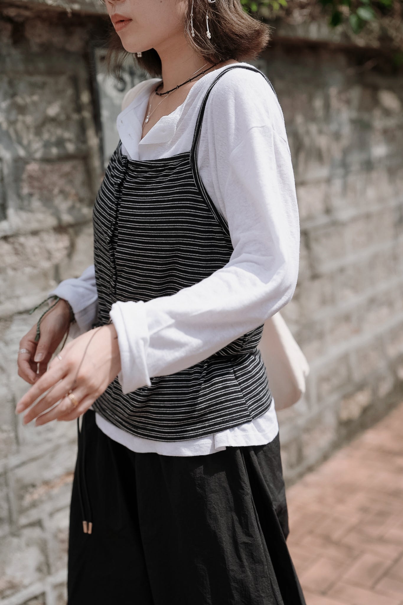 MB040 LINEN SLUBBY HENLEY TEE