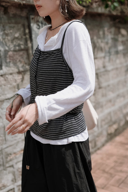 MB040 LINEN SLUBBY HENLEY TEE