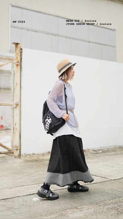 MZ384 2tone Boho Straw Hat