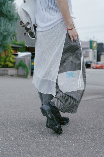 MZ823 PATCHED HICKORY STRIPED PANTS