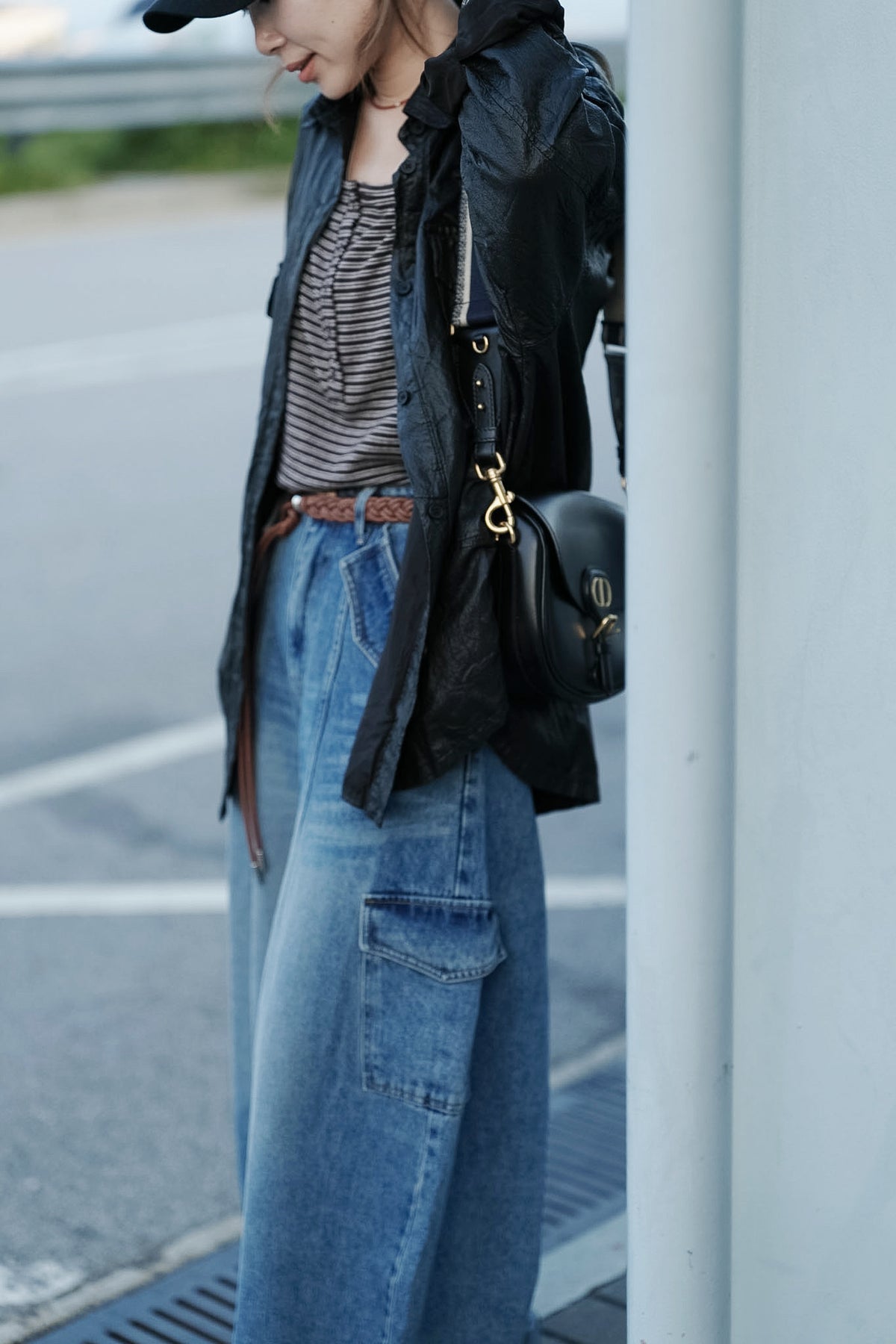 MB062 FAUX LEATHER SHIRT