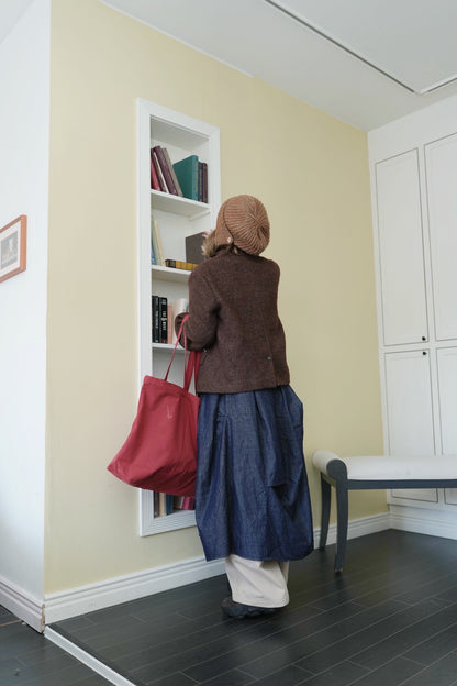 MZ928 DESIGNED STITCH WOOL COAT