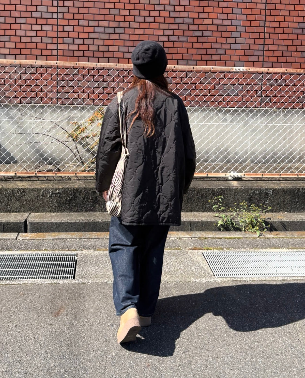 NA462 WAVY QUILTED MIDDLE COAT 【送$100】