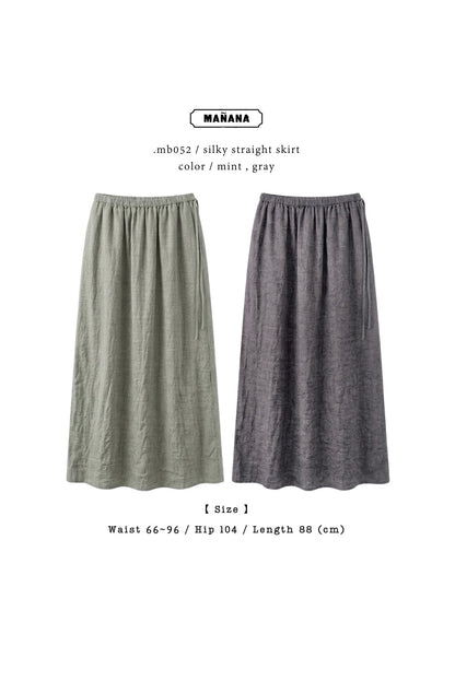 MB052 SILKY STRAIGHT SKIRT