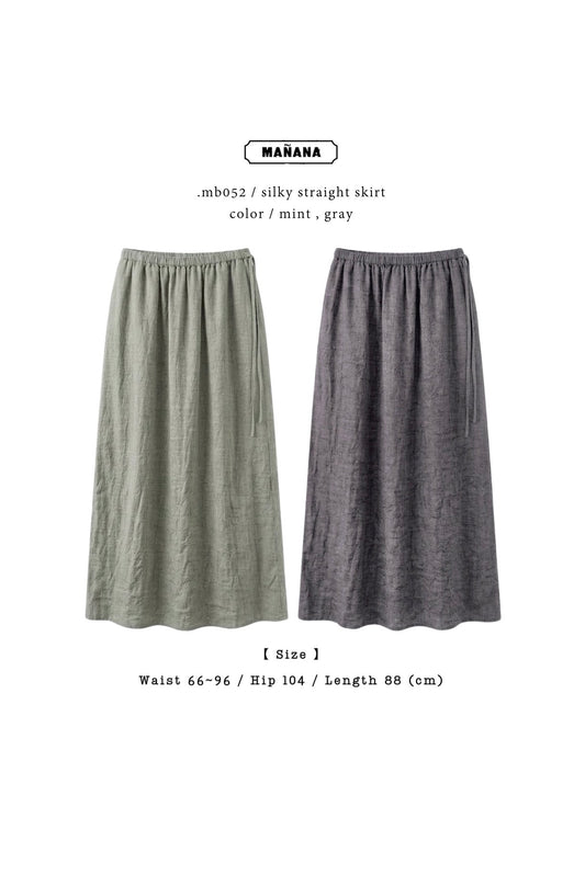 MB052 SILKY STRAIGHT SKIRT