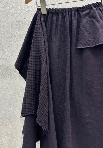 MZ935 LAYERING MINI PLAID SKIRT