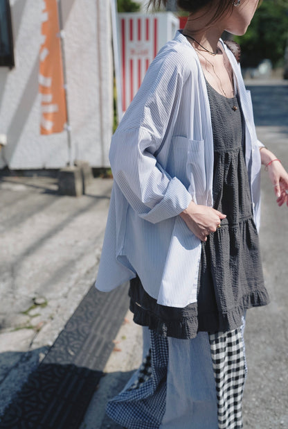 CB100 SEERSUCKER LAYER DRESS