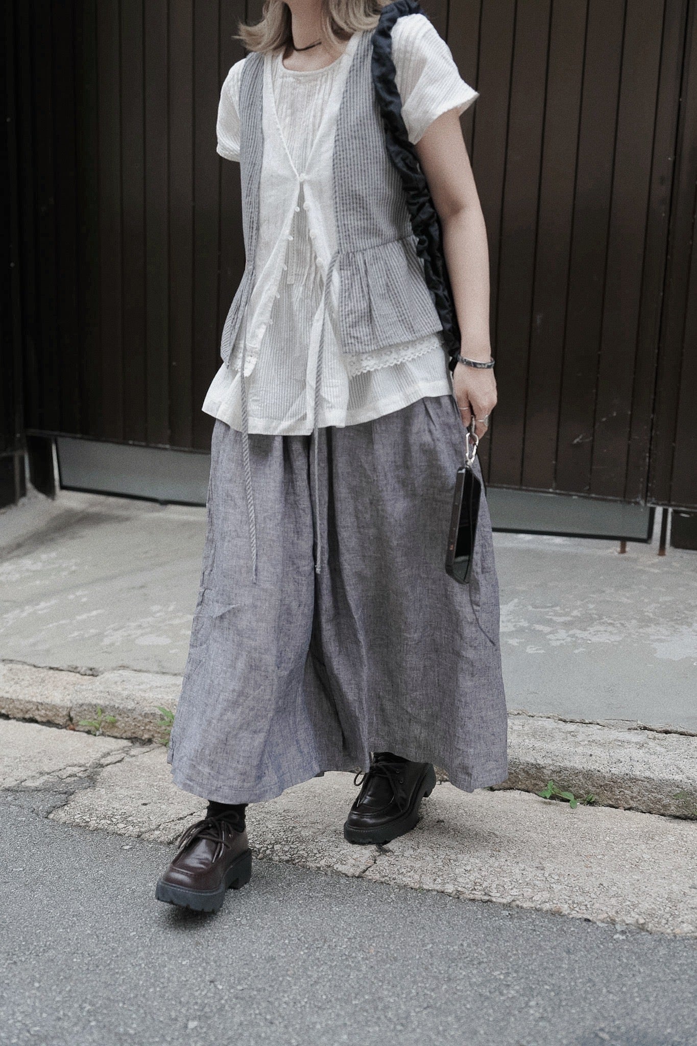 MZ997 LIGHT-WEIGHT LINEN CULOTTES