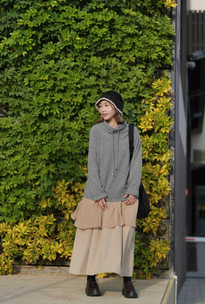 MZ885 100% WOOL BOTTLE NECK PULLOVER