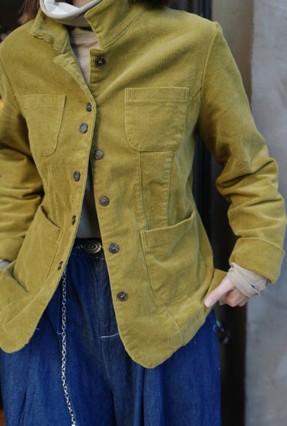 MZ892 STAND COLLAR CORDUROY JACKET