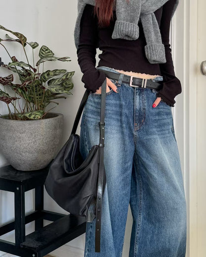 MZ764 ITALIAN LEATHER HANDMADE SHOULDER BAG