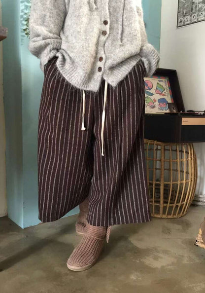 MZ930 SUEDE STRIPED PANTS