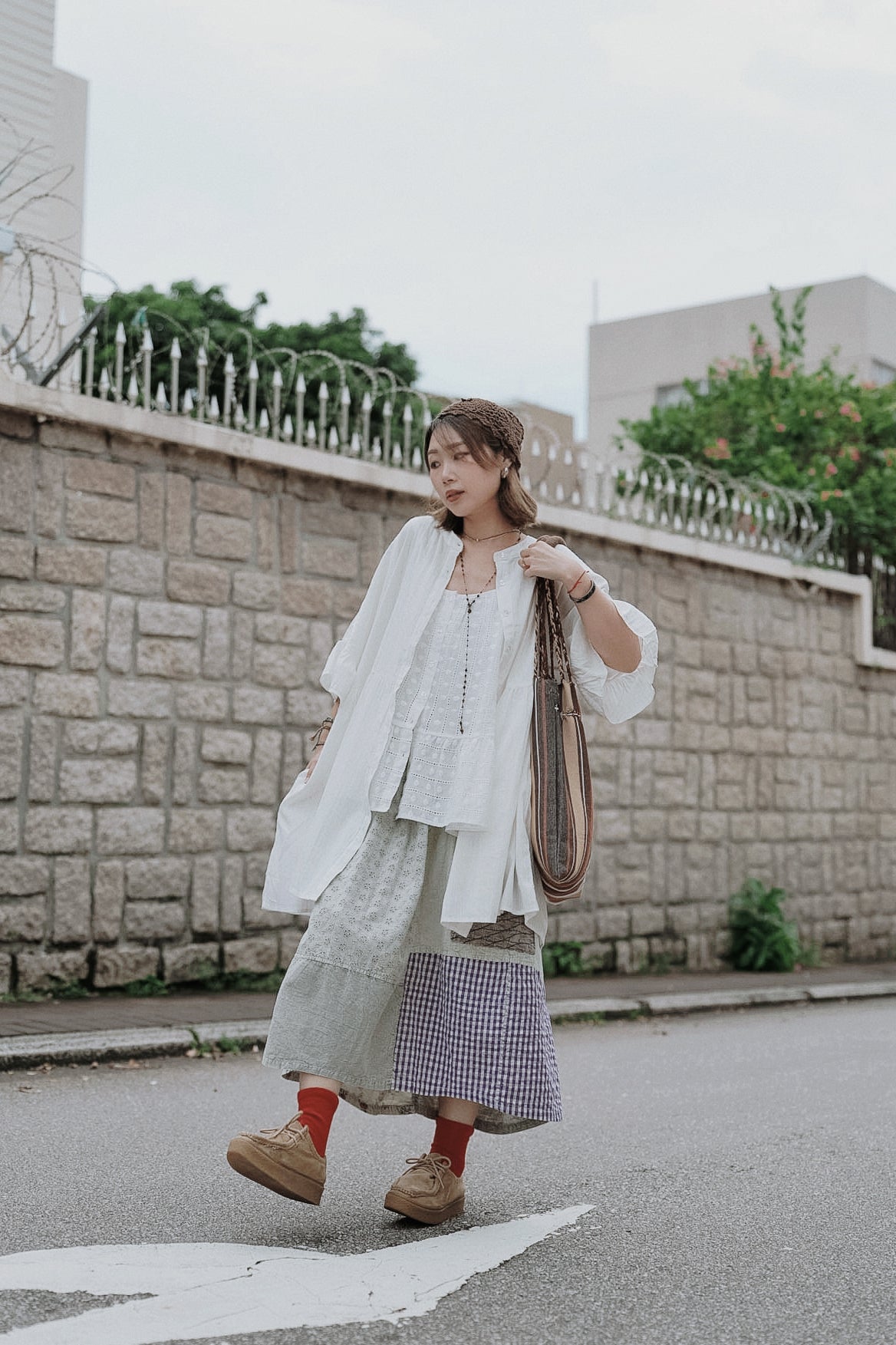 MB035 EMBROIDERED PATCHWORK SKIRT