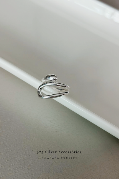 MZ832 SILVER 925 SWIRL RING