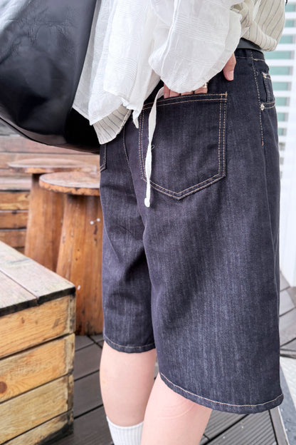 MZ844 / NON FADE BERMUDA DENIM SHORTS
