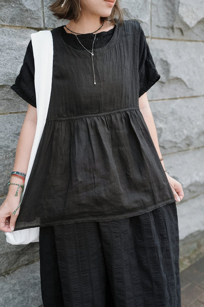 CB145 ROUND NECK SHEER TOP