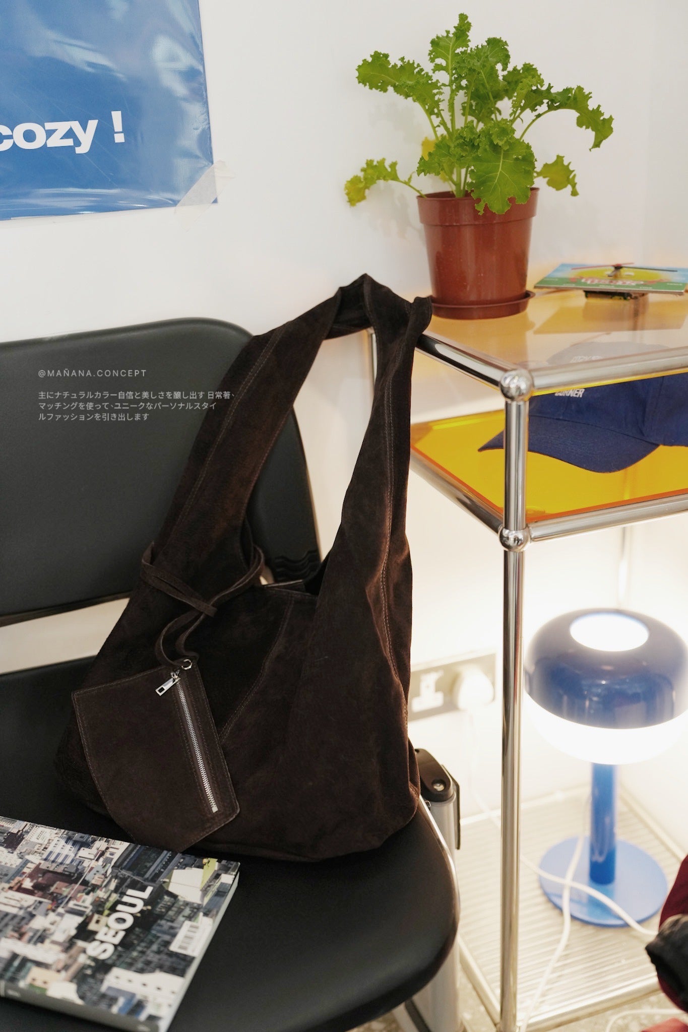 MZ934 SAINT SUEDE BAG WITH COINS BAG