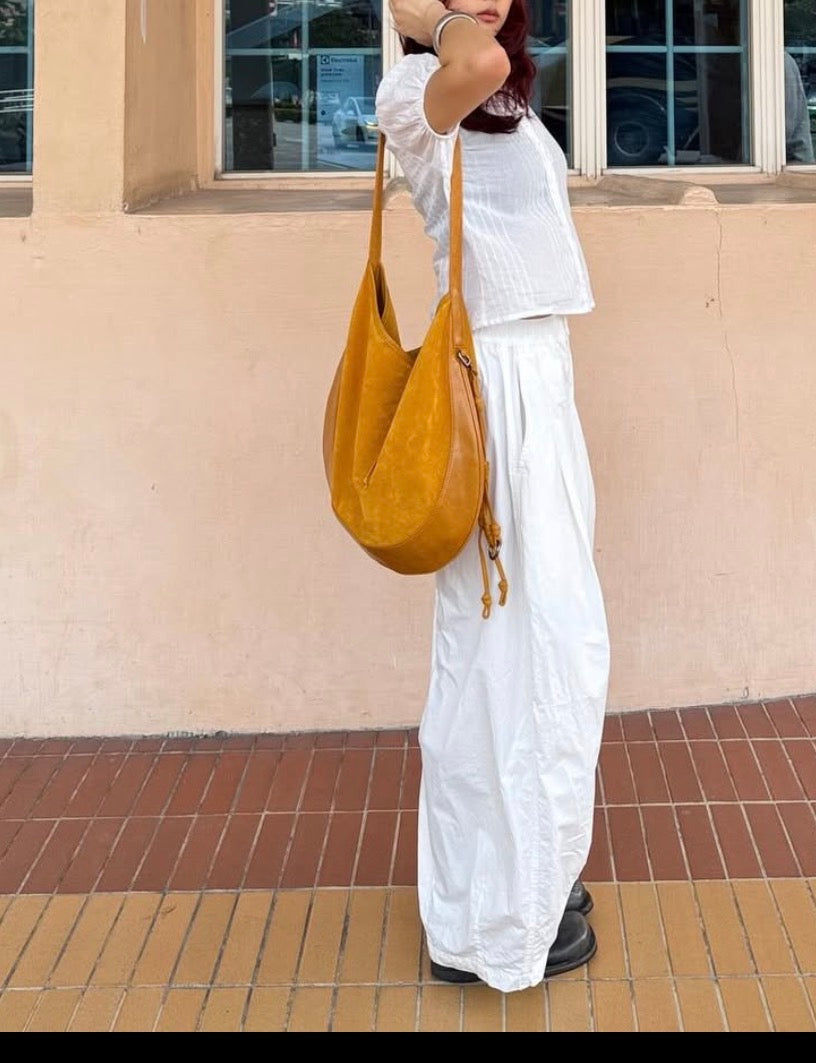 MZ899 CURVEE HOBO SUEDE BAG