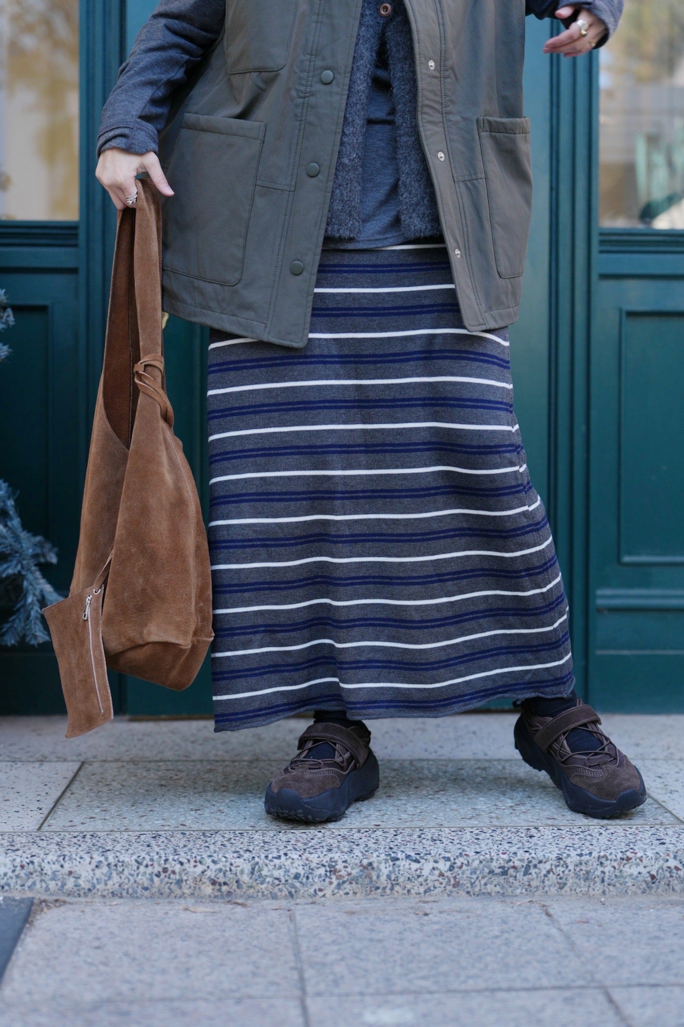 MZ934 SAINT SUEDE BAG WITH COINS BAG