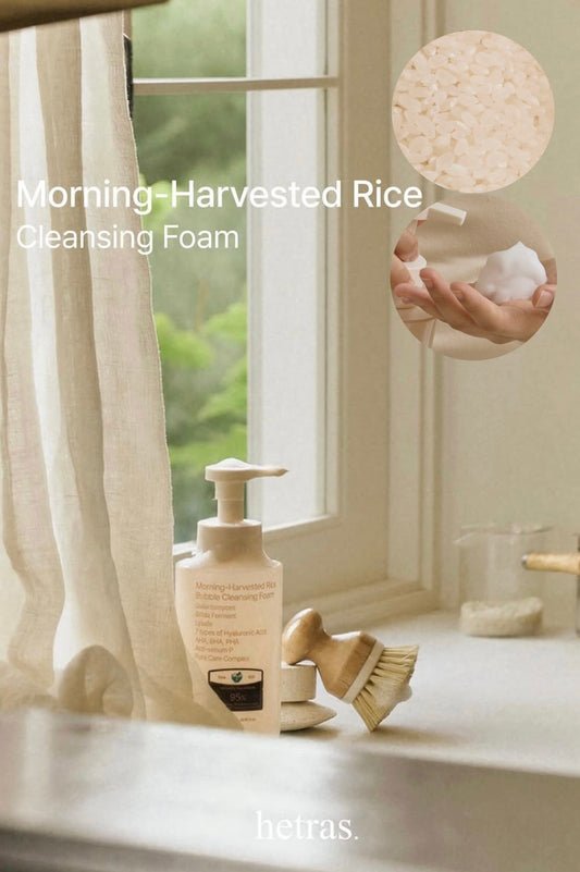 HETRAS. 大米泡潔面泡沫 MORNING HARVESTED RICE BUBBLE CLEANSING FOAM 🇰🇷韓國限定品*