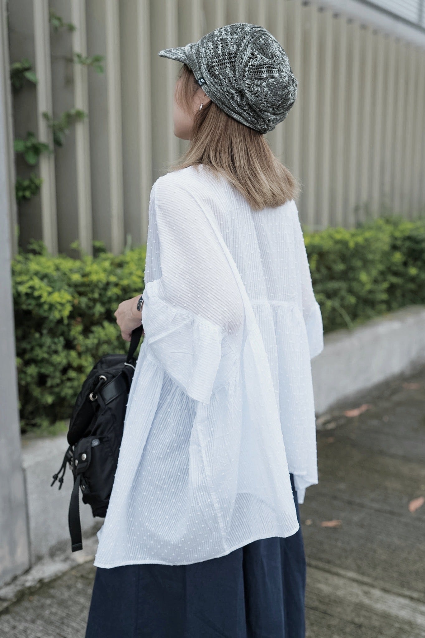 CB127 SWISS DOT DOBBY BLOUSE