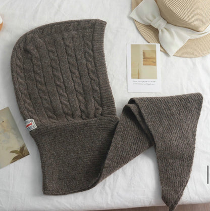 MZ921 CABLE HOODED SCARF