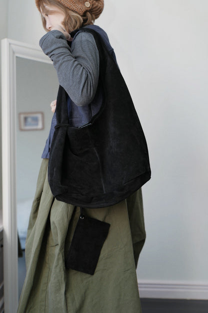 MZ934 SAINT SUEDE BAG WITH COINS BAG