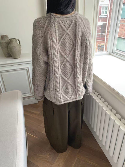 MZ915 CABLE KNIT WOOL TOP