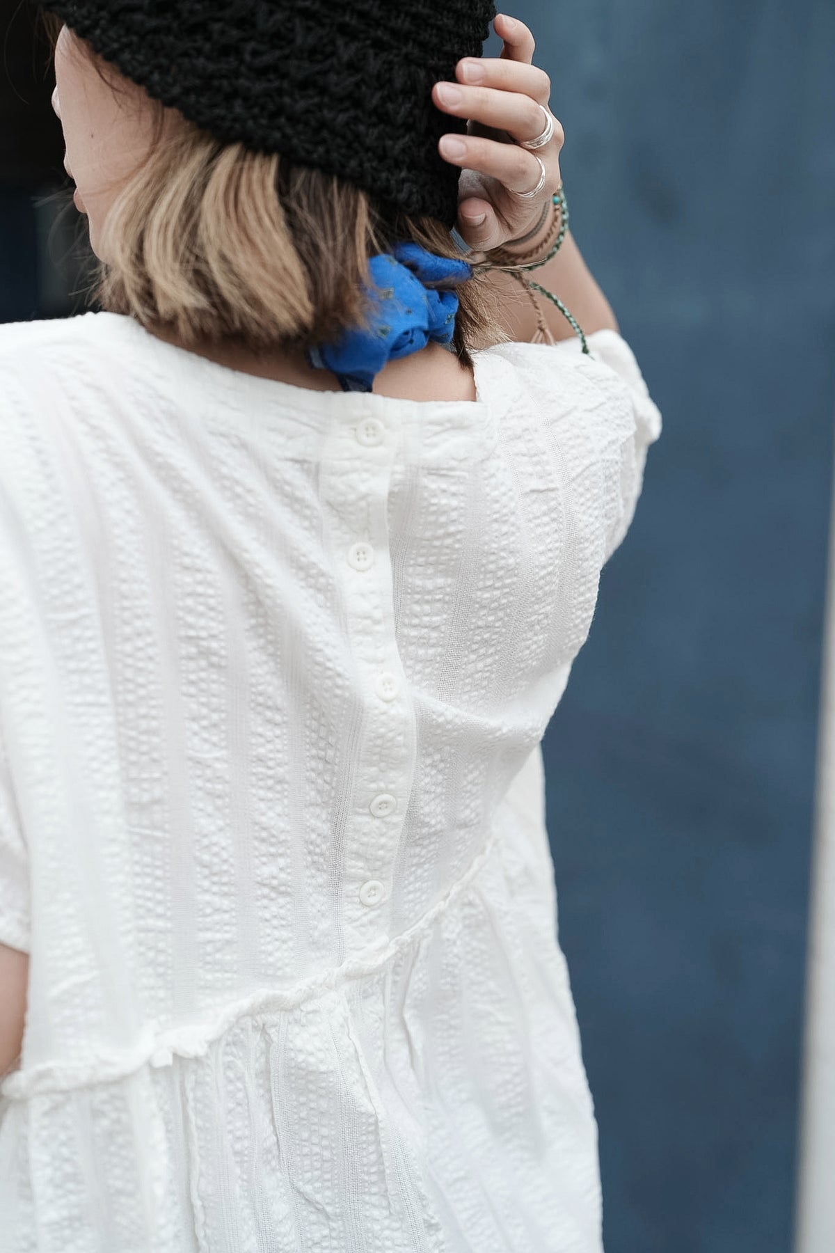 CB144 2WAY CRINKLE DOBBY DRESS
