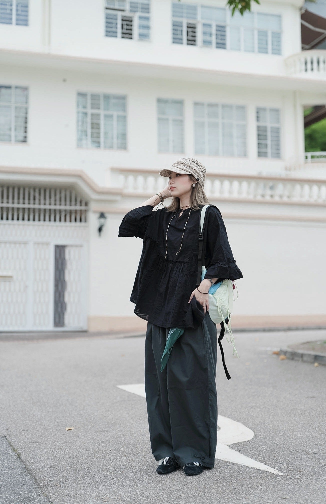CB114 DOBBY STRIPE BLOUSE