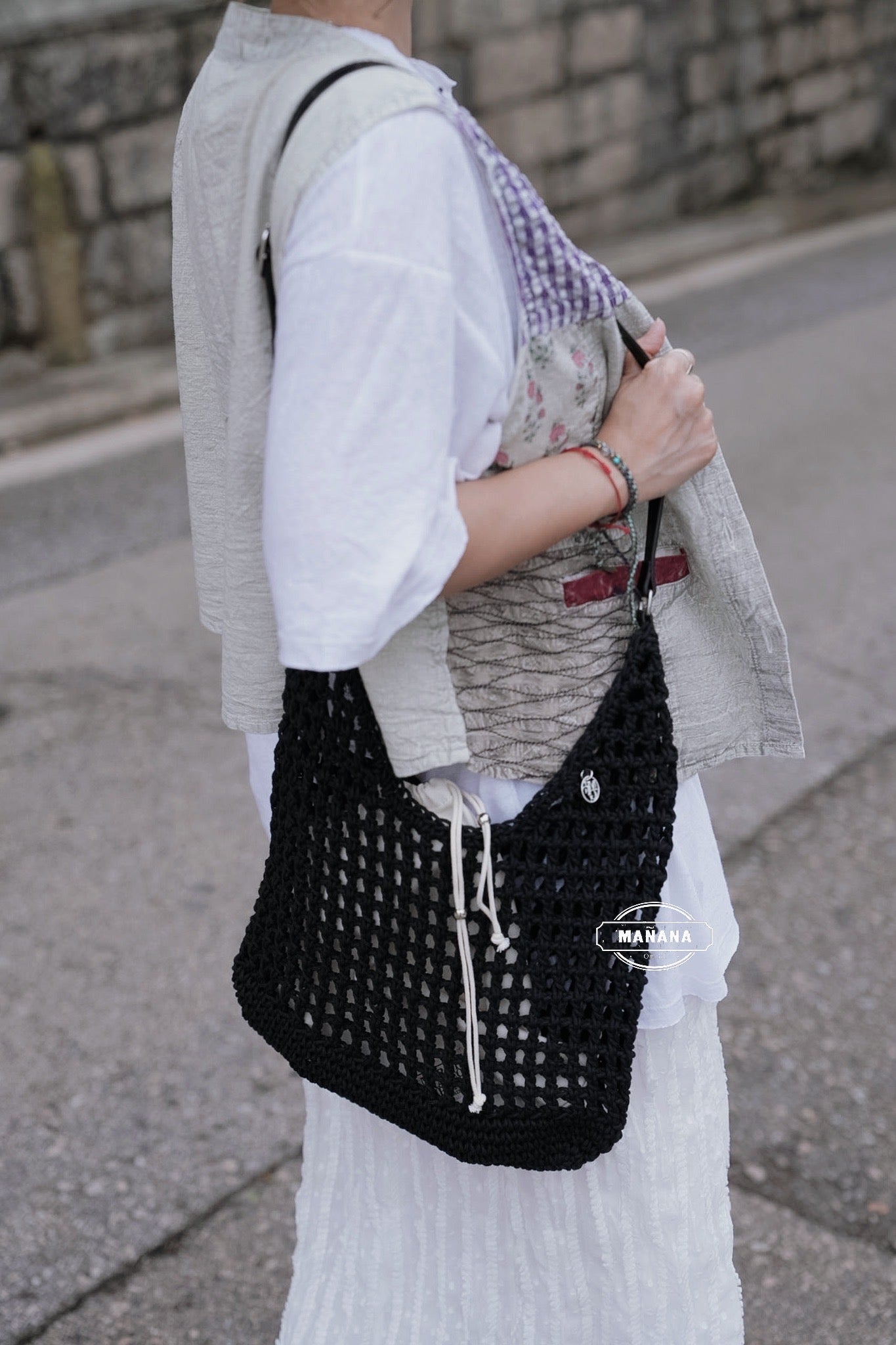 MARITHÉ FRANҪOIS GIRBAUD - MACRAME HOBO BAG 【📣7折中】