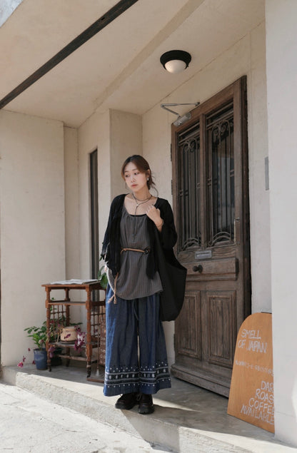 MZ843 DOBBY RIBBON BLOUSE
