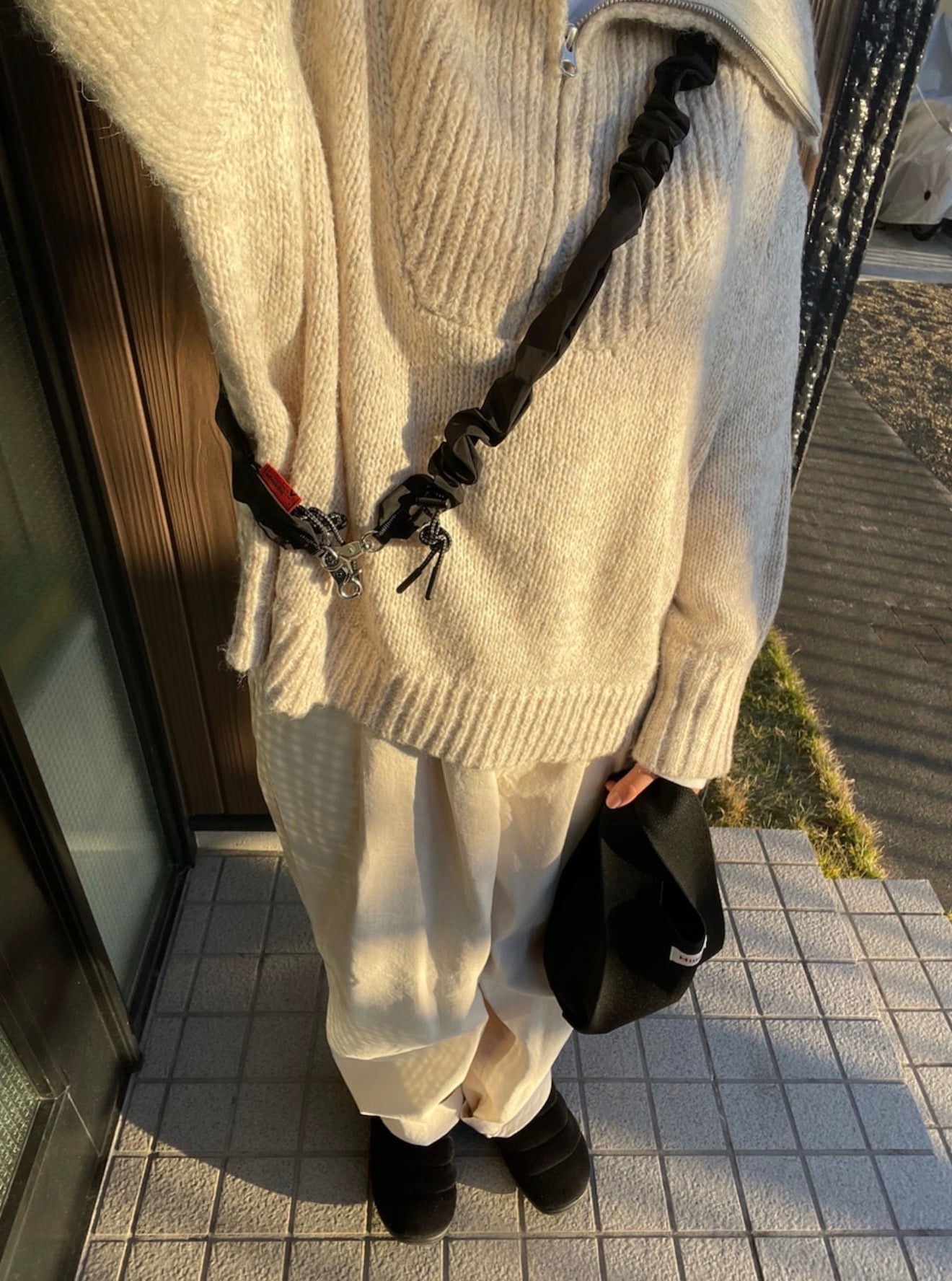 NA464 HALF ZIP KNIT SWEATER