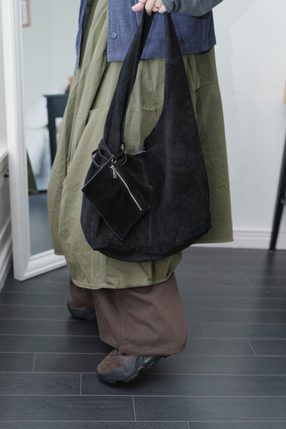 MZ934 SAINT SUEDE BAG WITH COINS BAG