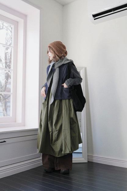 MZ921 CABLE HOODED SCARF