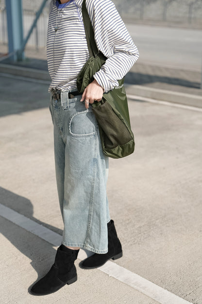 MB058 BAGGY FADED DENIM SHORTS