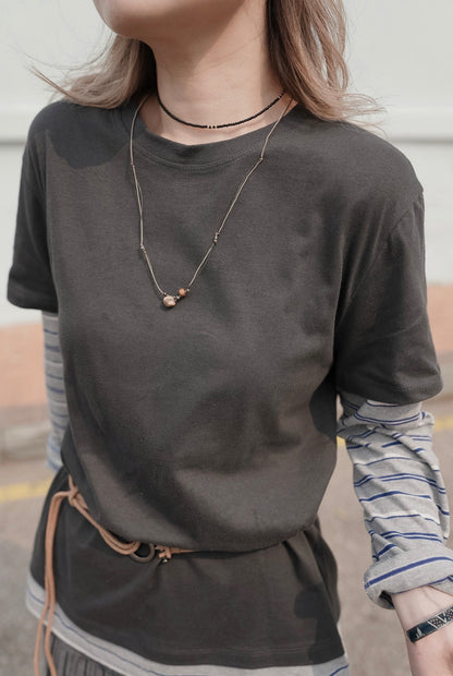 MZ962 WOOD CHAIN NECKLACE