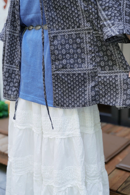 MZ798 PATCHWORK PRINTING KIMONO