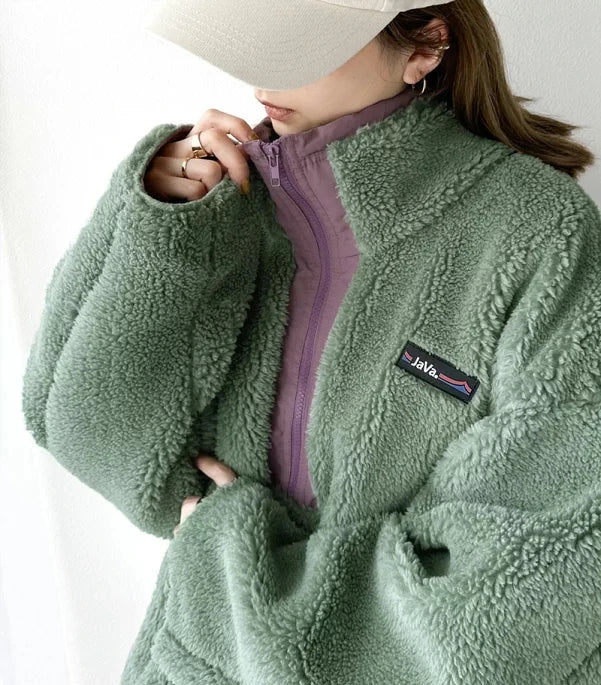 NA460 REVERSIBLE HALF ZIP BOA BLOUSON