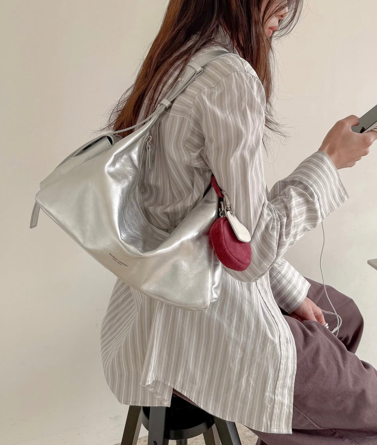 BUCKS & LEATHER HANDMADE DOUBLE POCKET HOBO BAG