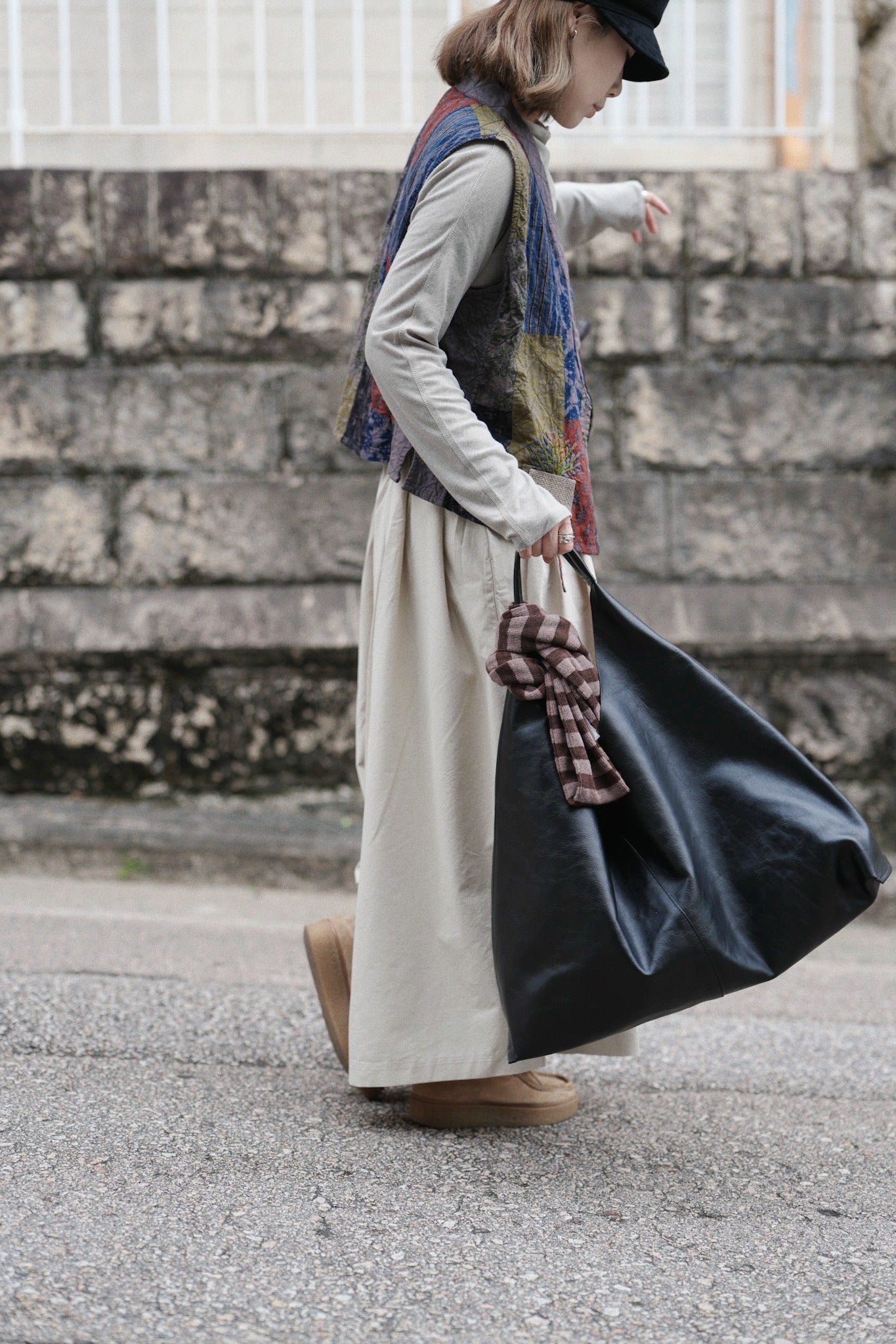 MZ894 PATCHWORK WRAP VEST