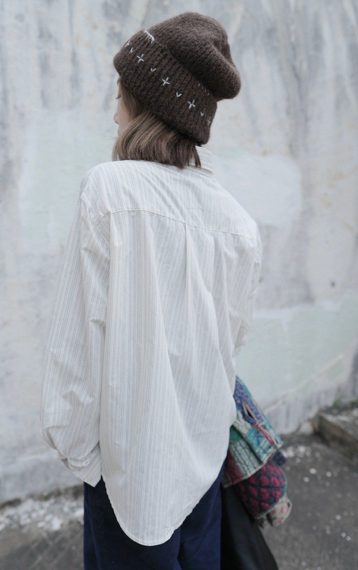 MZ883 EMBROIDERED STRIPED SHIRT
