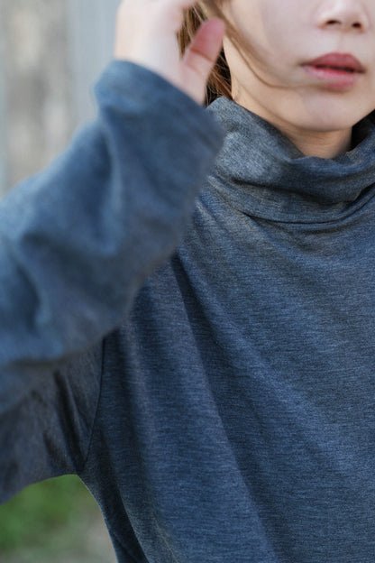 MZ918 TURTLE-NECK BRUSHED LONG TOP【 2件減-$20, 4件減-$50 】