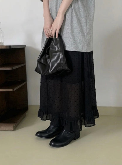MB019 SHEER DOT SKIRT